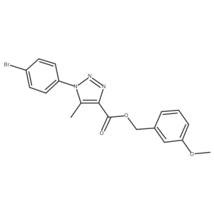 3-methoxybenzyl 1-(4-bromophenyl)-5-methyl-1H-1,2,3-triazole-4-carboxylate结构式