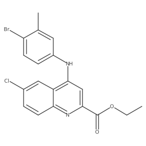 Ethyl 4-[(4-bromo-3-methylphenyl)amino]-6-chloroquinoline-2-carboxylate结构式