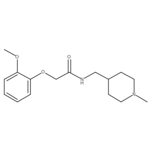 2-(2-methoxyphenoxy)-N-[(1-methylpiperidin-4-yl)methyl]acetamide Structure