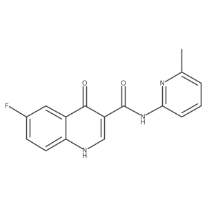 6-fluoro-4-hydroxy-N-(6-methylpyridin-2-yl)quinoline-3-carboxamide结构式