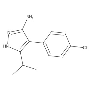 4-(4-chlorophenyl)-3-isopropyl-1H-pyrazol-5-amine结构式