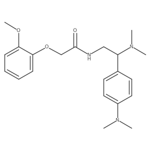 N-[2-(dimethylamino)-2-[4-(dimethylamino)phenyl]ethyl]-2-(2-methoxyphenoxy)acetamide Structure
