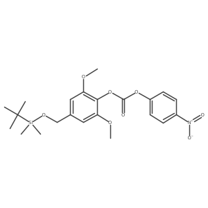 4-[[(Tert-butyl)dimethylsiloxy]methyl]-2,6-dimethoxyphenyl 4-nitrophenyl carbonate结构式