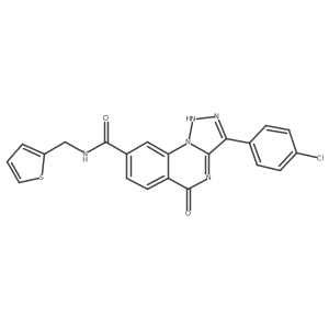 3-(4-chlorophenyl)-5-oxo-N-(2-thienylmethyl)-4,5-dihydro[1,2,3]triazolo[1,5-a]quinazoline-8-carboxamide结构式