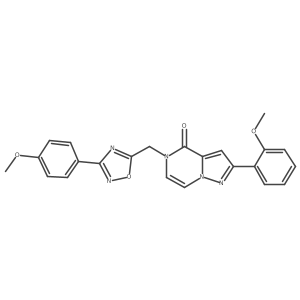 2-(2-methoxyphenyl)-5-{[3-(4-methoxyphenyl)-1,2,4-oxadiazol-5-yl]methyl}-4H,5H-pyrazolo[1,5-a]pyrazin-4-one结构式