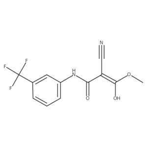 methyl (2Z)-2-cyano-3-hydroxy-3-{[3-(trifluoromethyl)phenyl]amino}prop-2-enoate结构式