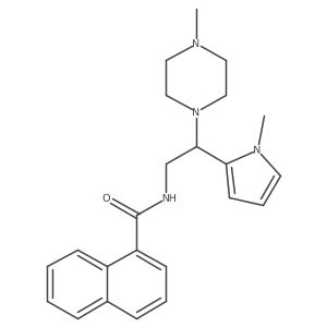N-(2-(1-methyl-1H-pyrrol-2-yl)-2-(4-methylpiperazin-1-yl)ethyl)-1-naphthamide结构式