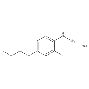 1-(4-Butyl-2-iodophenyl)hydrazine hydrochloride Structure