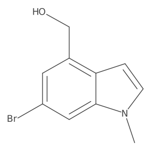 (6-Bromo-1-methyl-1H-indol-4-yl)-methanol结构式