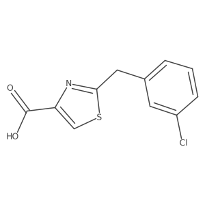 2-[(3-Chlorophenyl)methyl]-1,3-thiazole-4-carboxylic acid结构式