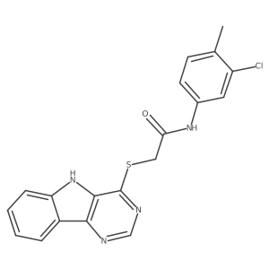 N-(3-chloro-4-methylphenyl)-2-{5H-pyrimido[5,4-b]indol-4-ylsulfanyl}acetamide Structure