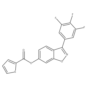 O=C(Oc1ccc2c(-c3cc(F)c(F)c(F)c3)noc2c1)c1cccs1结构式