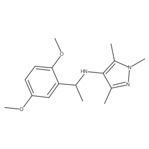 N-[1-(2,5-Dimethoxyphenyl)ethyl]-1,3,5-trimethyl-1H-pyrazol-4-amine结构式