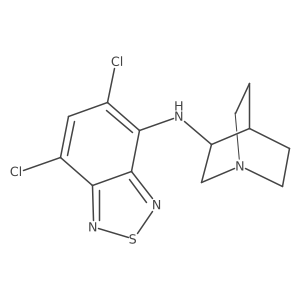 N-(5,7-Dichloro-2,1,3-benzothiadiazol-4-yl)-1-azabicyclo[2.2.2]octan-3-amine结构式