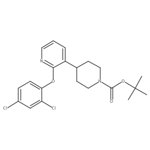 Tert-butyl 4-(2-(2,4-dichlorophenoxy)pyridin-3-yl)piperidine-1-carboxylate结构式