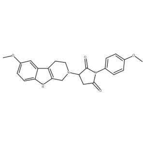 1-(4-methoxyphenyl)-3-(6-methoxy-1,3,4,9-tetrahydro-2H-beta-carbolin-2-yl)pyrrolidine-2,5-dione Structure