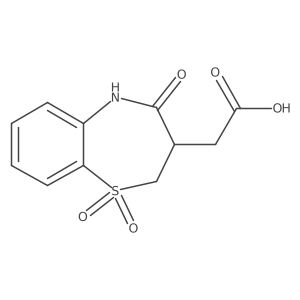 (1,1-Dioxido-4-oxo-2,3,4,5-tetrahydro-1,5-benzothiazepin-3-yl)acetic acid Structure