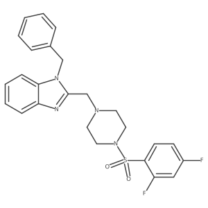 1-benzyl-2-((4-((2,4-difluorophenyl)sulfonyl)piperazin-1-yl)methyl)-1H-benzo[d]imidazole Structure