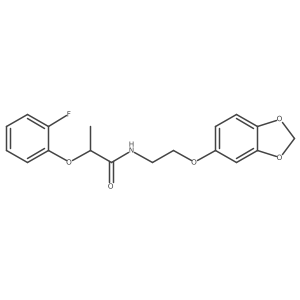 N-(2-(benzo[d][1,3]dioxol-5-yloxy)ethyl)-2-(2-fluorophenoxy)propanamide Structure