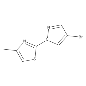 2-(4-Bromopyrazol-1-yl)-4-methyl-1,3-thiazole结构式