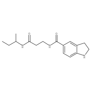1h-Indole-5-carboxamide,2,3-dihydro-n-[3-[(1-methylpropyl)amino]-3-oxopropyl]- Structure
