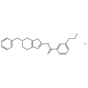 N-(5-benzyl-4,5,6,7-tetrahydrothiazolo[5,4-c]pyridin-2-yl)-3-(ethylthio)benzamide hydrochloride结构式