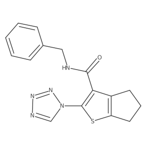 N-benzyl-2-(1H-tetrazol-1-yl)-5,6-dihydro-4H-cyclopenta[b]thiophene-3-carboxamide Structure