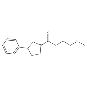 N-(2-methoxyethyl)-3-phenylpyrrolidine-1-carboxamide Structure