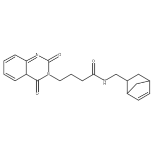 N-(2-bicyclo[2.2.1]hept-5-enylmethyl)-4-(2,4-dioxo-4aH-quinazolin-3-yl)butanamide Structure