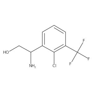 (R)-2-Amino-2-(2-chloro-3-(trifluoromethyl)phenyl)ethan-1-ol结构式