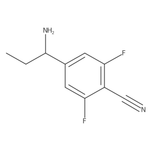 4-((1R)-1-Aminopropyl)-2,6-difluorobenzenecarbonitrile Structure