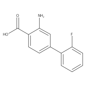3-Amino-2'-fluorobiphenyl-4-carboxylic acid Structure