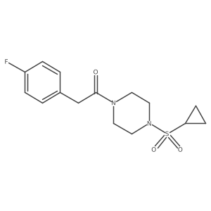 1-(4-(Cyclopropylsulfonyl)piperazin-1-yl)-2-(4-fluorophenyl)ethanone结构式