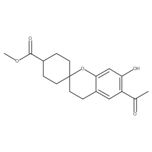 Methyl 6-acetyl-7-hydroxyspiro[3,4-dihydrochromene-2,4'-cyclohexane]-1'-carboxylate Structure