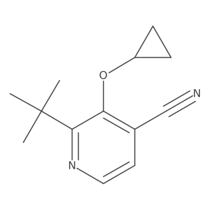 2-Tert-butyl-3-cyclopropoxyisonicotinonitrile结构式