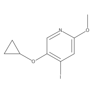5-Cyclopropoxy-4-iodo-2-methoxypyridine结构式