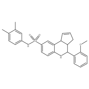 N-(3,4-dimethylphenyl)-4-(2-methoxyphenyl)-3a,4,5,9b-tetrahydro-3H-cyclopenta[c]quinoline-8-sulfonamide结构式