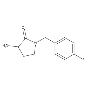 3-Amino-1-(4-fluorobenzyl)pyrrolidin-2-one结构式