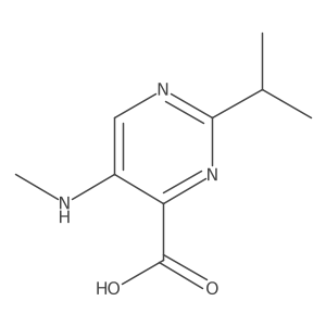 2-Isopropyl-5-(methylamino)pyrimidine-4-carboxylic acid结构式
