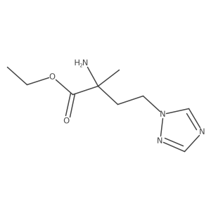 ethyl 2-amino-2-methyl-4-(1H-1,2,4-triazol-1-yl)butanoate结构式