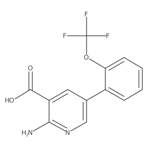 2-Amino-5-(2-(trifluoromethoxy)phenyl)nicotinic acid结构式