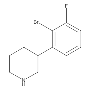 3-(2-Bromo-3-fluorophenyl)piperidine结构式