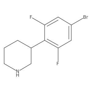 3-(4-Bromo-2,6-difluorophenyl)piperidine结构式