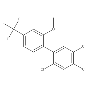 1,2,4-Trichloro-5-[2-methoxy-4-(trifluoromethyl)phenyl]benzene Structure