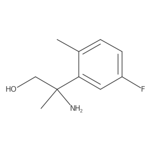 2-Amino-2-(5-fluoro-2-methylphenyl)propan-1-ol结构式
