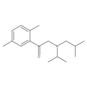 Ethanone, 1-(2,5-dimethylphenyl)-2-[(1-methylethyl)(2-methylpropyl)amino]-结构式