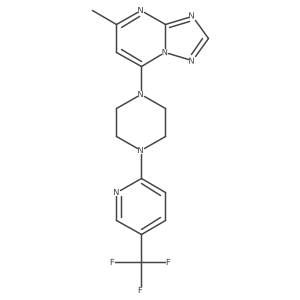 1-{5-Methyl-[1,2,4]triazolo[1,5-a]pyrimidin-7-yl}-4-[5-(trifluoromethyl)pyridin-2-yl]piperazine Structure