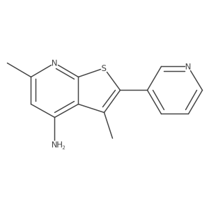 3,6-Dimethyl-2-(3-pyridinyl)thieno[2,3-b]pyridin-4-amine结构式