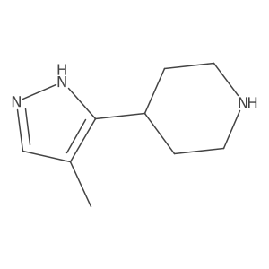 Piperidine, 4-(4-methyl-1H-pyrazol-3-yl)-结构式