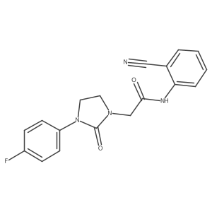 N-(2-cyanophenyl)-2-[3-(4-fluorophenyl)-2-oxoimidazolidin-1-yl]acetamide结构式